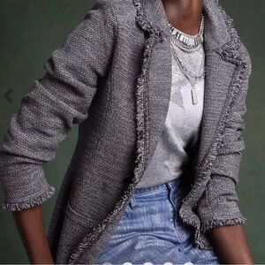 Chico’s  Metallic Tweed Sweater Blazer